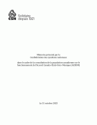 Mémoire présenté par la Confédération des syndicats nationaux dans le cadre de la consultation de la population canadienne sur le fonctionnement de l’Accord Canada–États-Unis–Mexique (ACÉUM)
